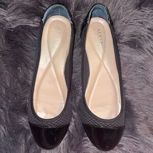 Alfani Black Cap-Toe Flats
